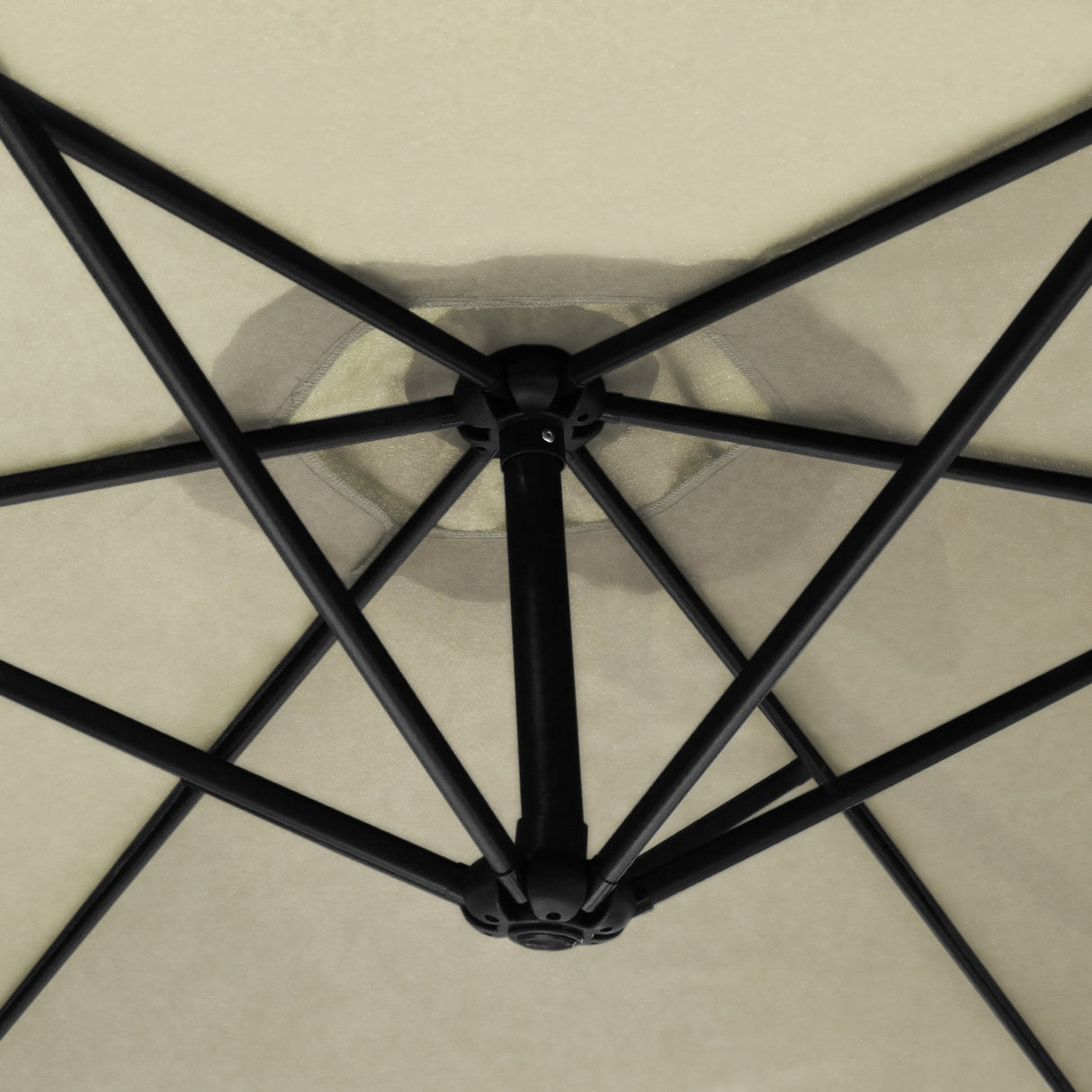 Cream Cantilever Parasol & Square Base - Used - Acceptable