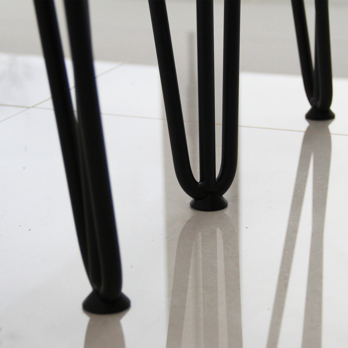 4 x 16" Hairpin Legs - 3 Prong - 10mm - Black - Used - Acceptable