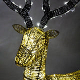 Light up Reindeer Gold Stag & Doe Set - Used - Acceptable