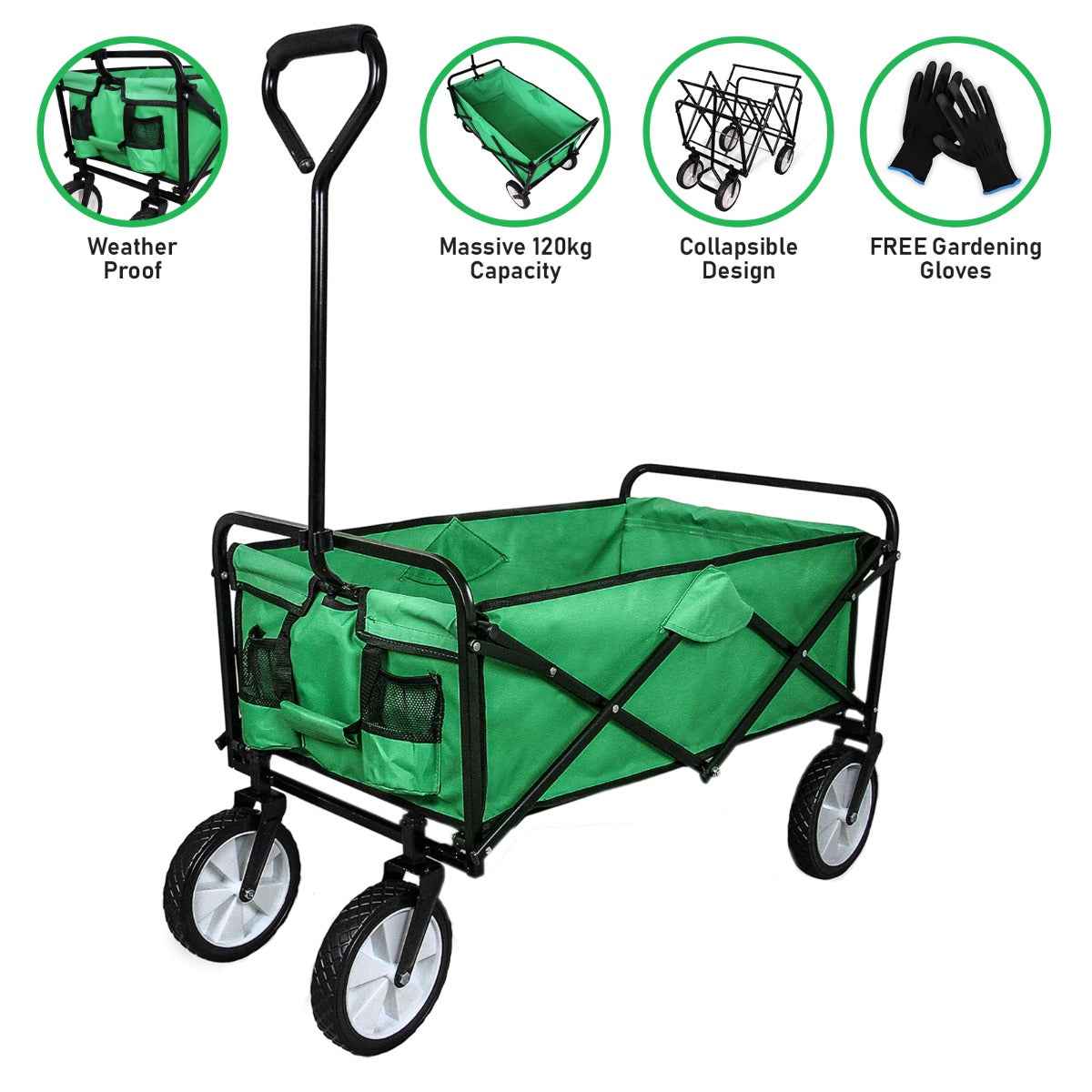 Foldable Garden Cart Green - Used - Very Good