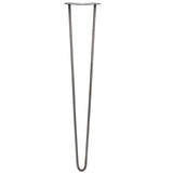 4 x 28" Hairpin Legs - 2 Prong - 10mm - Raw Steel - Like New