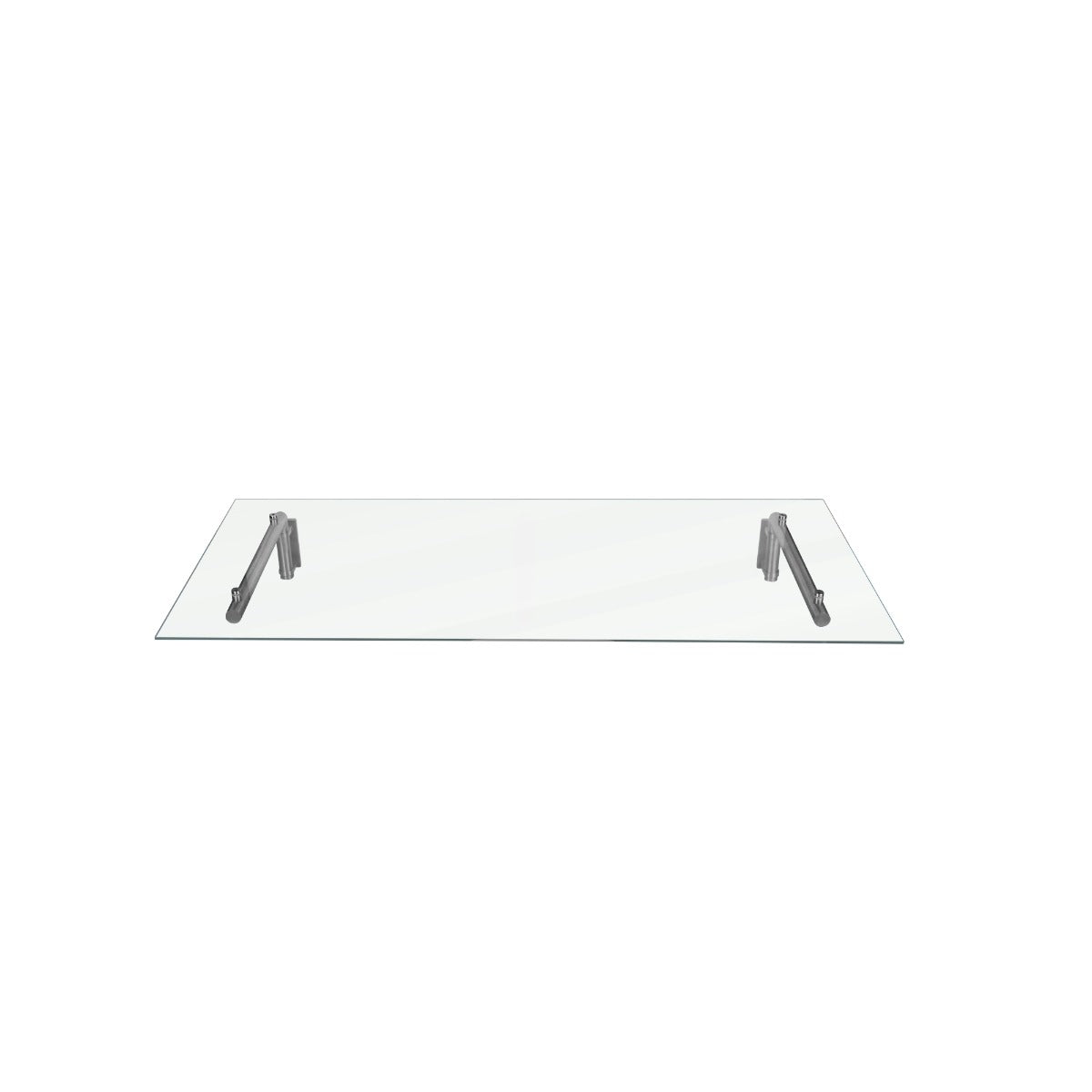 MonsterShop Glass Door Canopy & Brackets, 120cm W, 80cm D - Like New