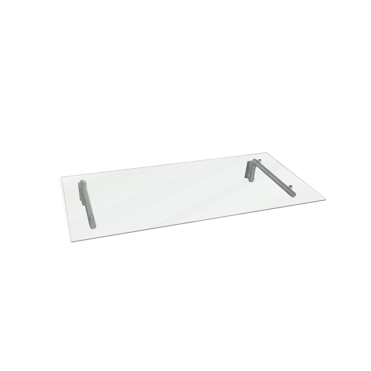 MonsterShop Glass Door Canopy & Brackets, 120cm W, 80cm D - Like New