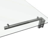 MonsterShop Glass Door Canopy & Brackets, 120cm W, 80cm D - Like New