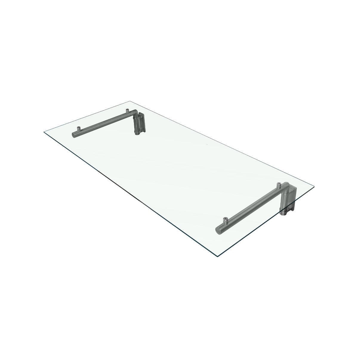 MonsterShop Glass Door Canopy & Brackets, 120cm W, 80cm D - Like New