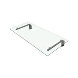 MonsterShop Glass Door Canopy & Brackets, 120cm W, 80cm D - Like New