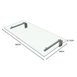 MonsterShop Glass Door Canopy & Brackets, 120cm W, 80cm D - Like New