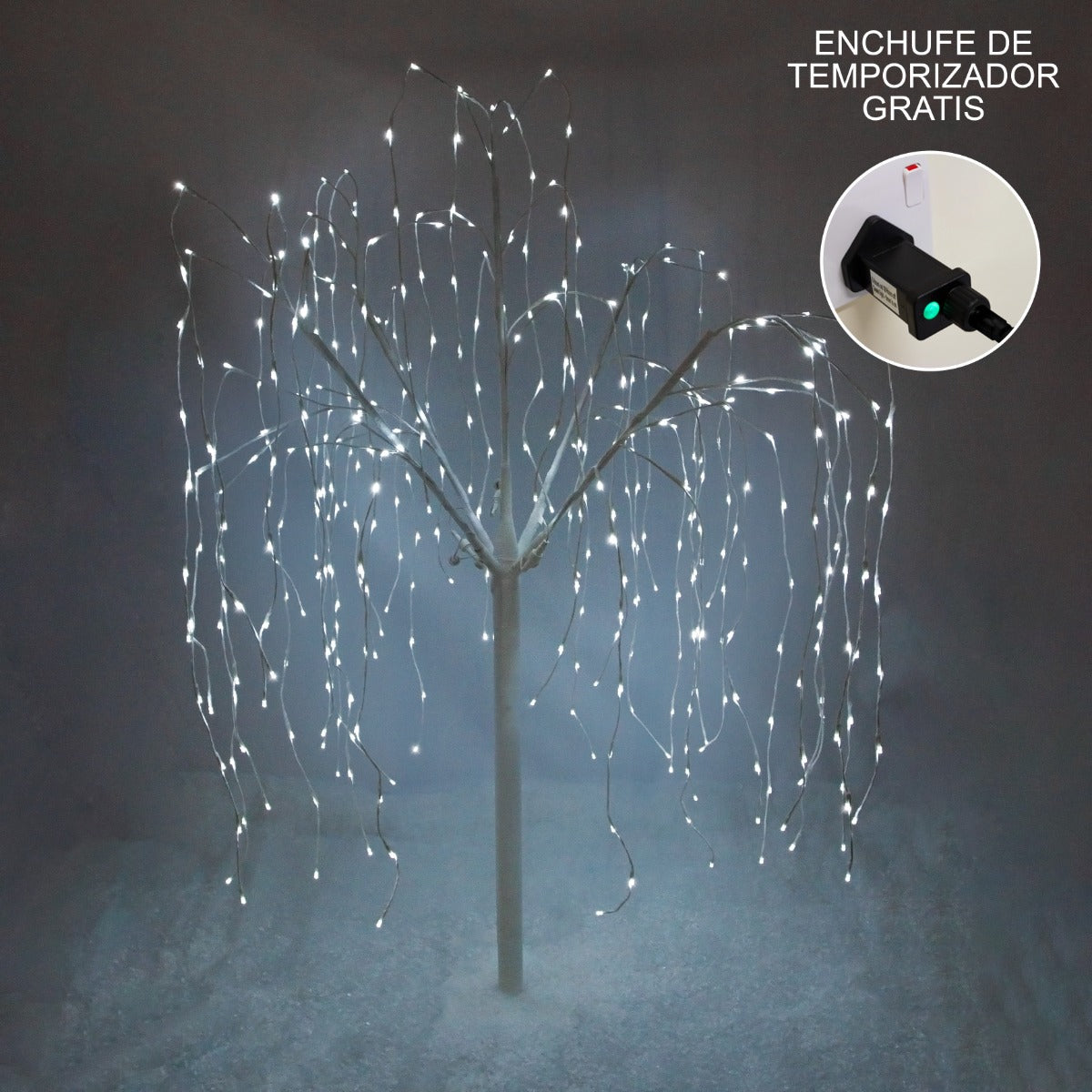 Weeping Willow Tree - 180cm White 400 Cool White LED - Like New