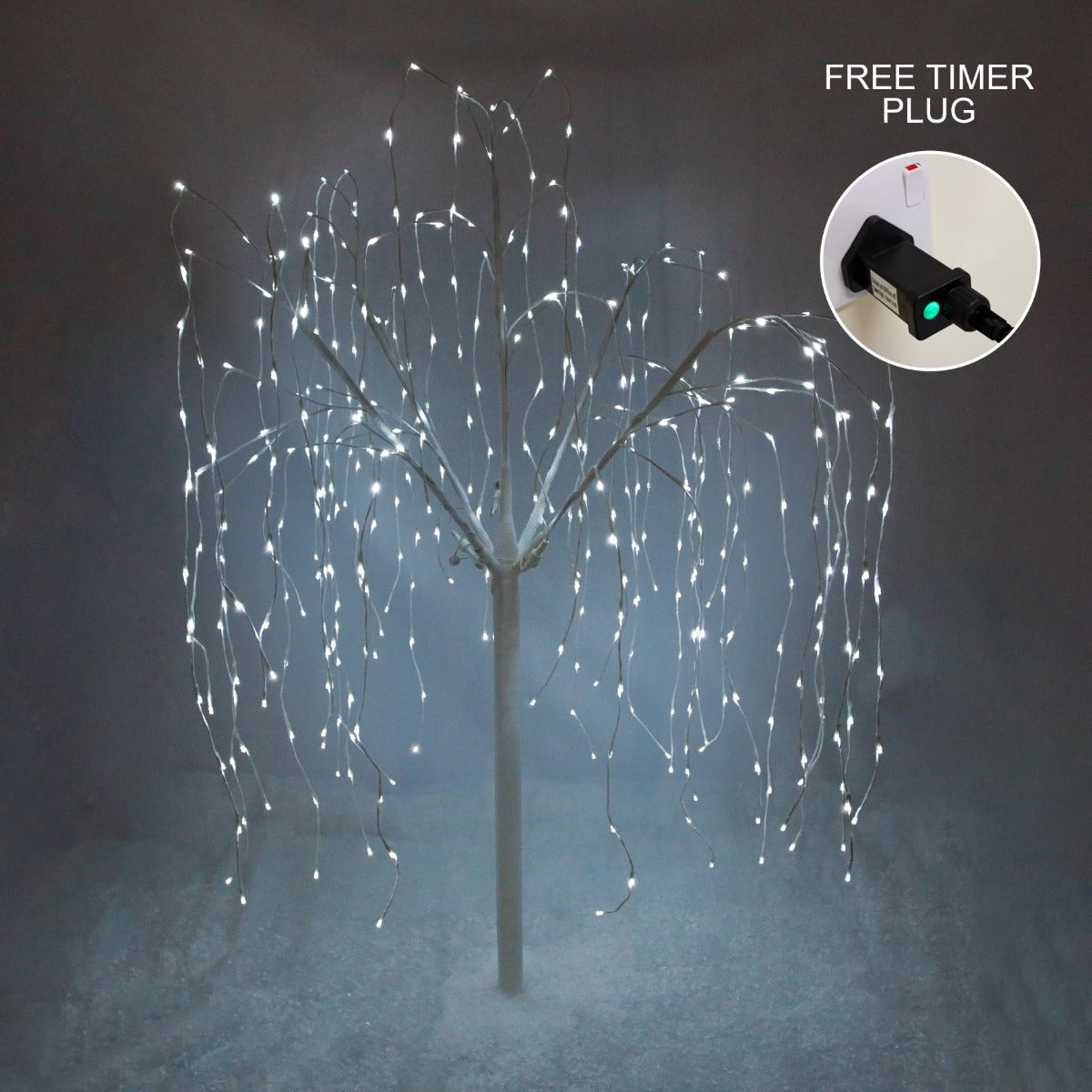 Weeping Willow Tree - 180cm White 400 Cool White LED - Used - Acceptable