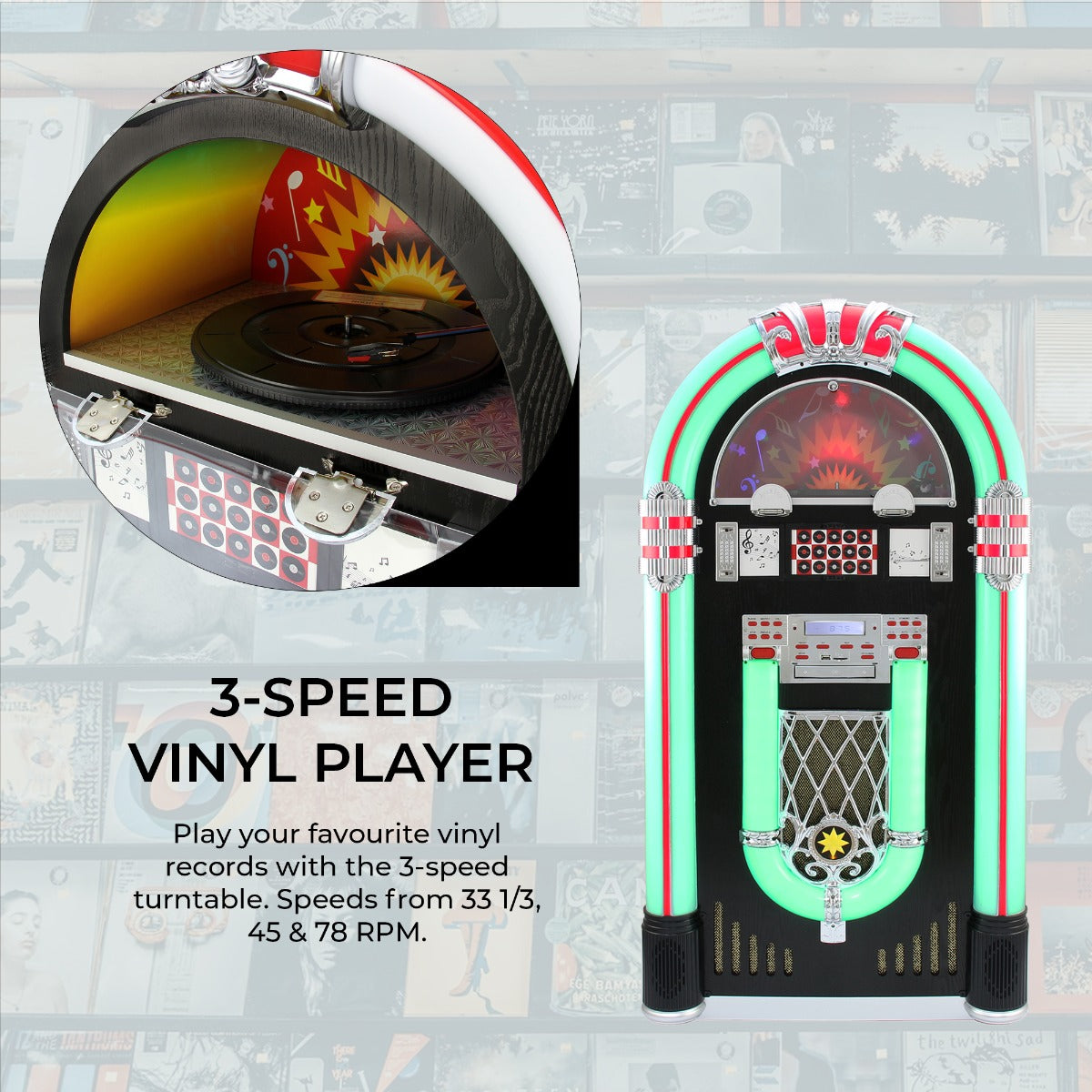 Jukebox Vinyl Record Player & Sound System - Used - Good