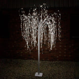 Wedding Moongate - White & 2 x Weeping Willow Tree 240cm Cool White - Like New