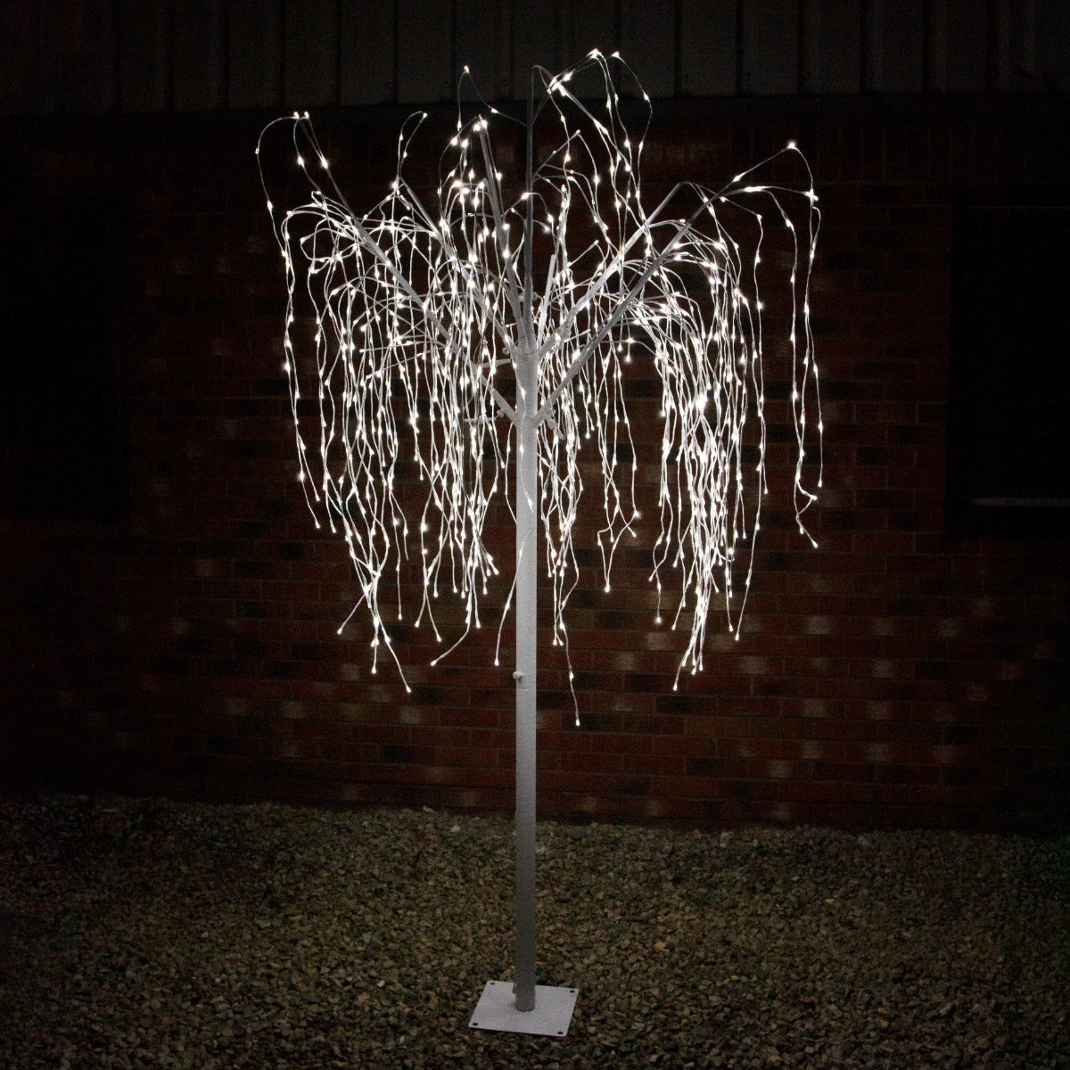 Wedding Moongate - White & 2 x Weeping Willow Tree 240cm Cool White - Used - Acceptable